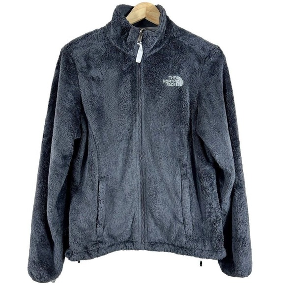 The North Face Women's Full Zip Jacket Gray Osito Logo Cozy Teddy Fleece Size S - Picture 1 of 12